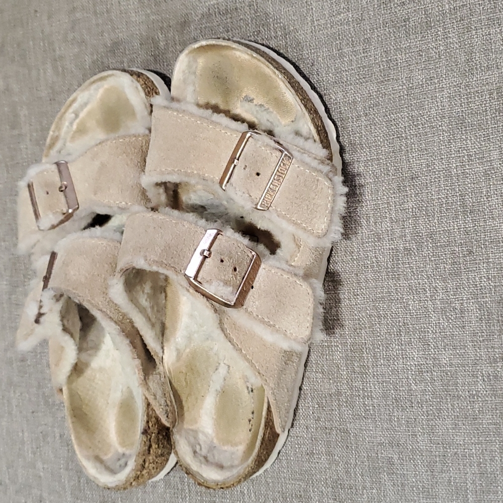 Birkenstock Arizona woman's tan double straps sandals Suze 37 us 6 - Picture 11 of 13